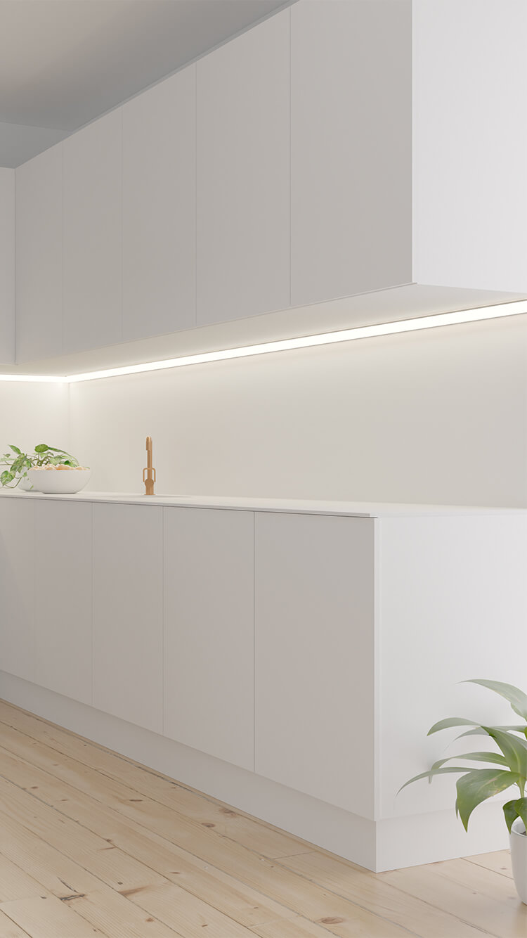 LED Alu Profil Kopro-E Anwendungdsbeispiel Küche